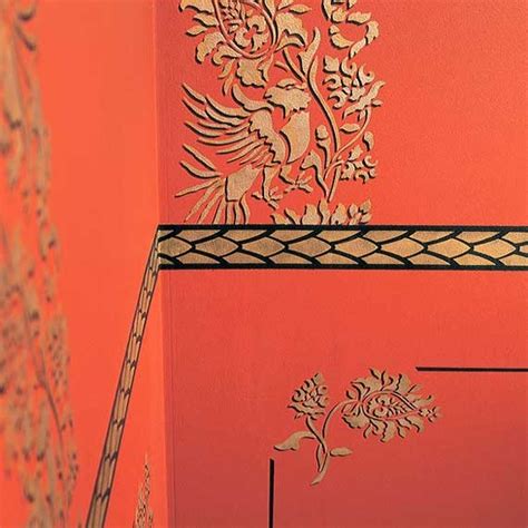 Wall Stencils Oriental Brocade Elements Royal Design Studio Stencils