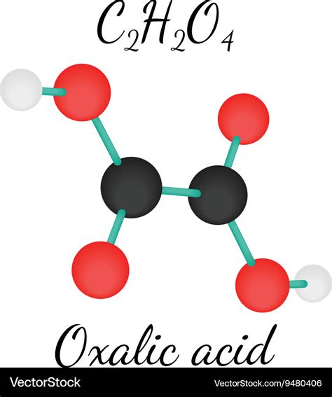 C2h2o4 Oxalic Acid Molecule Royalty Free Vector Image