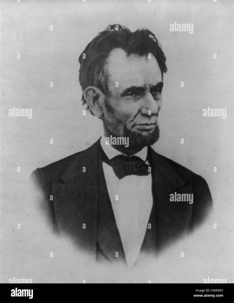 President Abraham Lincoln 1809 1865 Portrait Taken On The Balcony At