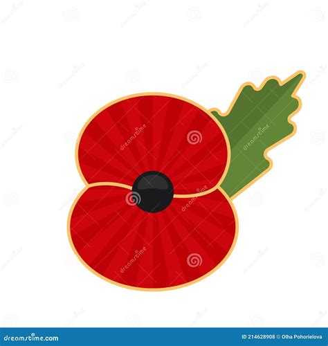 Day Of Remembrance For The Victims Of World War Ii Poppy Symbol Of