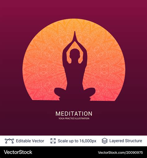 Yoga Background Template Royalty Free Vector Image