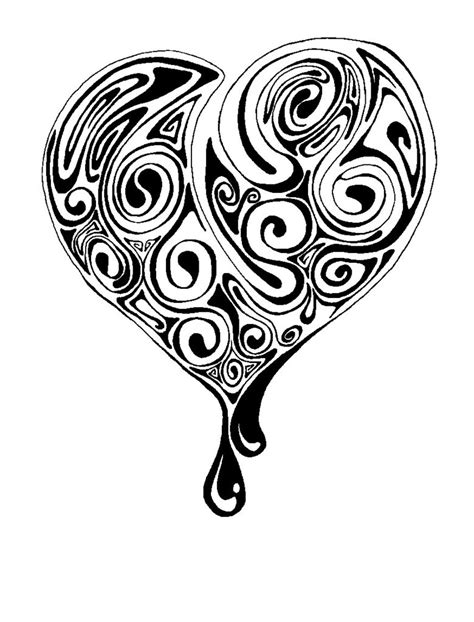 Free Black And White Heart Tattoo, Download Free Black And White Heart ...