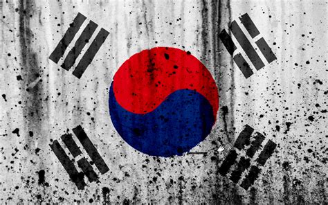 Download Wallpapers South Korea Flag 4k Grunge Flag Of South Korea