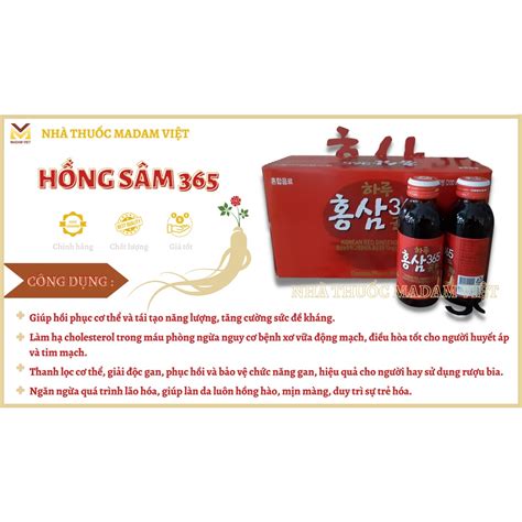 Nước Sâm 365 10 Chai Shopee Việt Nam