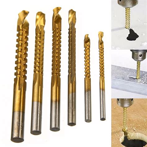 Pcs New Mm Titanium Coated Hss Drill Bit Electric Drill Plastic