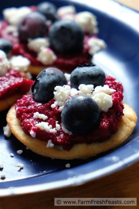 Farm Fresh Feasts Red White And Blue Savory Appetizer Beet Blueberry