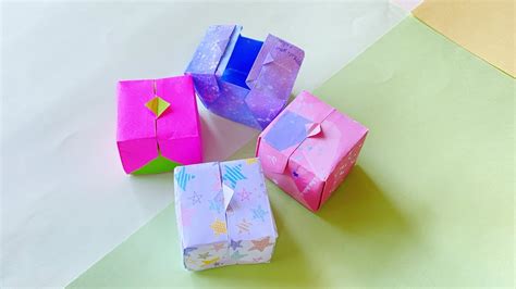 Easy Origami Gift Box A Good Idea For Handmade Gift Youtube