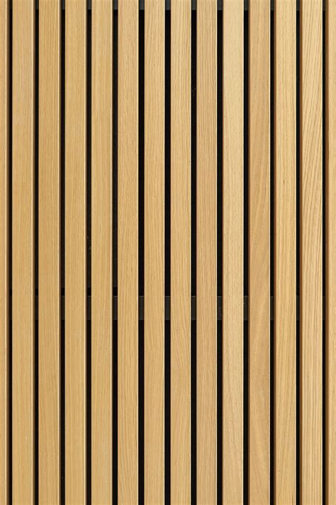 Close Up Of Gustafs Oak Veneered Slatted Timber Panels For Wall