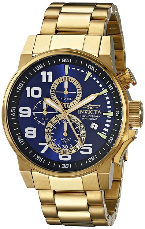 Invicta Men S 17417 I Force Analog Display Japanese Quartz Gold Watch