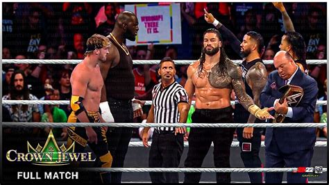 Full Match Roman Reigns Usos Vs Omos Logan Paul Wwe Crown