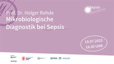 Prof Dr Holger Rohde Mikrobiologische Diagnostik Bei Sepsis