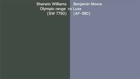 Sherwin Williams Olympic Range Sw 7750 Vs Benjamin Moore Luxe Af 580