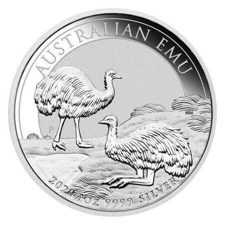 Srebrna Moneta Australijski Emu 2020 1 Oz 24h Srebro SREBRNE