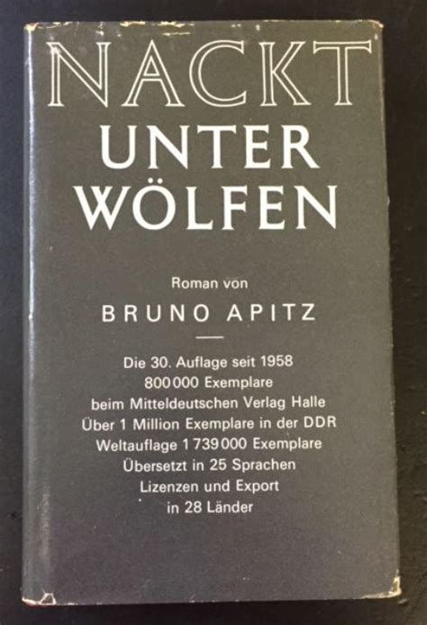 Nackt unter Wölfen signiert Widmungsexemplar Roman von Apitz