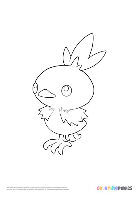 Pokémon Torchic Coloring Page