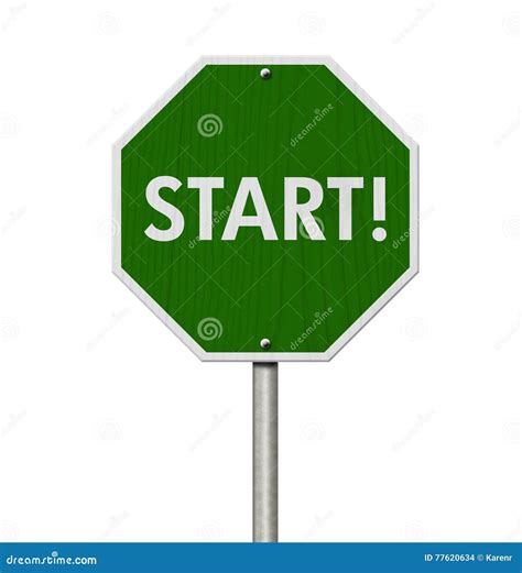 Green Start Sign