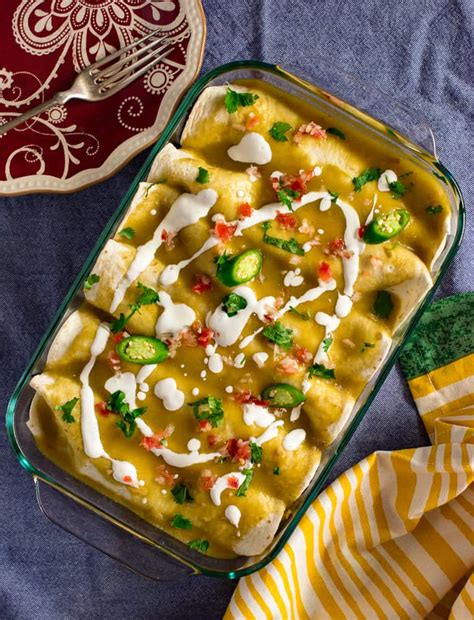 Vegan Enchiladas Verdes Green Sauce A Quick Casserole Dinner Recipe