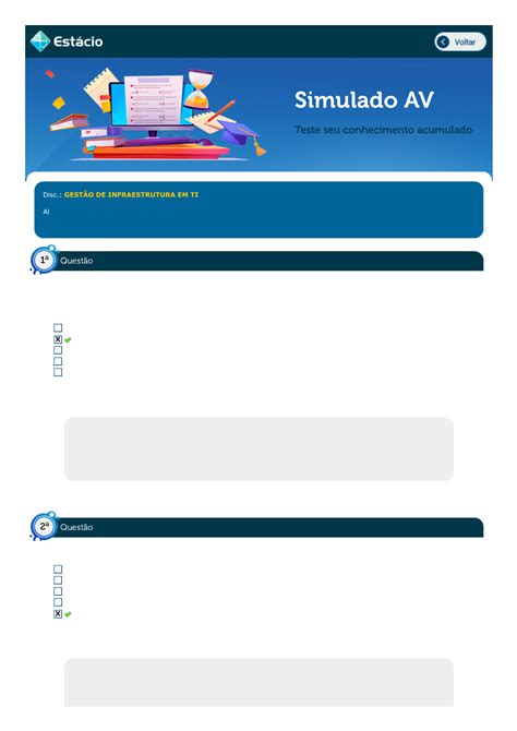 SIMULADO AV GESTÃO DE INFRAESTRUTURA EM TI Gerência de