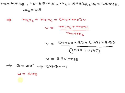 Solved Car With Mass Mc Kg Is Traveling West Through An