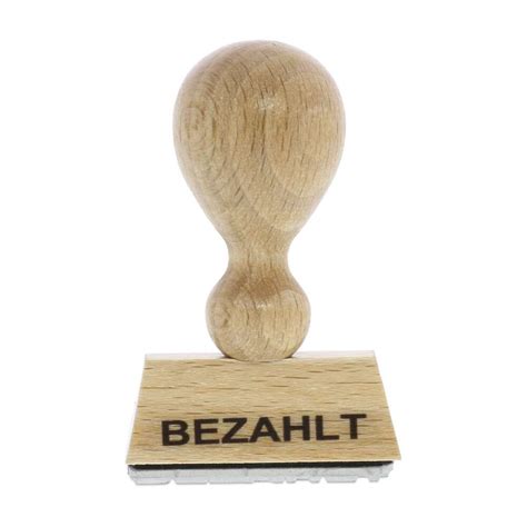 Lagertext Holzstempel Bezahlt X Mm Stempel Fabrik De