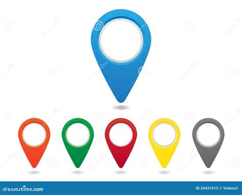 Map Pins Set Stock Vector Illustration Of Colorful Navigation