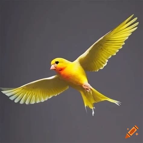 Canary in flight on Craiyon