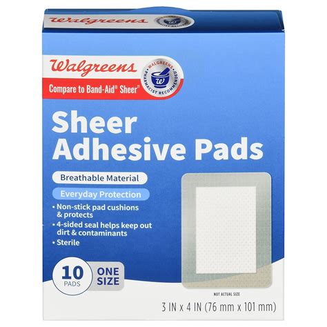 Walgreens Sheer Adhesive Pads Walgreens