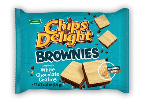 Chips Delight Brownies Topped With White Chocolate Galinco