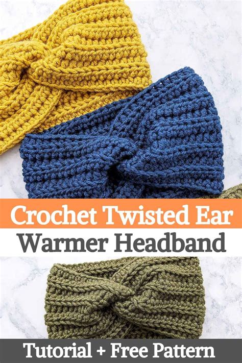 Crochet Twisted Ear Warmer Headband