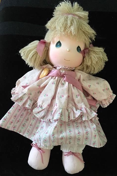 Precious Moments 15 Plush Locket Doll 1985 Applause Carrie Preciousmoments Vintage Dolls