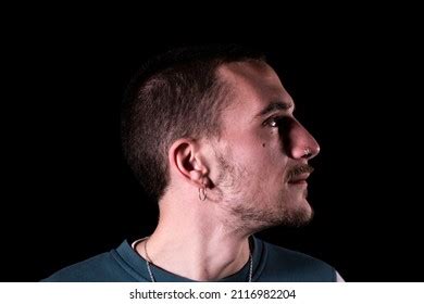 Portrait Man Black Background Stock Photo 2116982204 | Shutterstock