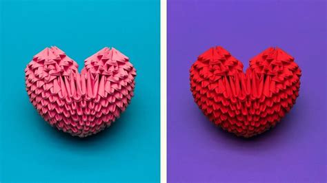 How To Make A 3d Origami Valentines Day Heart