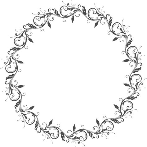 Ilustração Em Vetor Ornamento Floral Elegante Moldura Png Fronteira