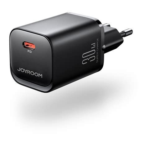 Joyroom Speed Series JR TCF07EU Wall Charger USB C 30W PD QC AFC FCP Black