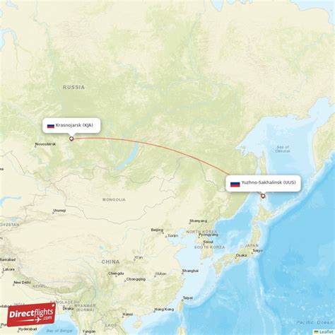 Direct Flights From Krasnojarsk To Yuzhno Sakhalinsk Kja To Uus Non