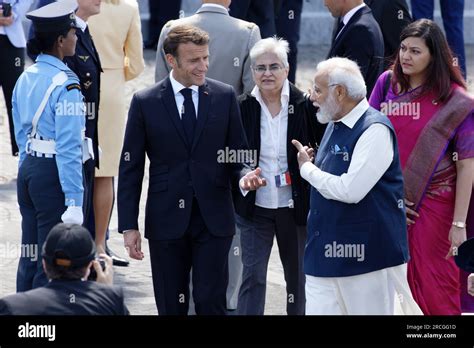 Paris France Th July French President And Indian Prime