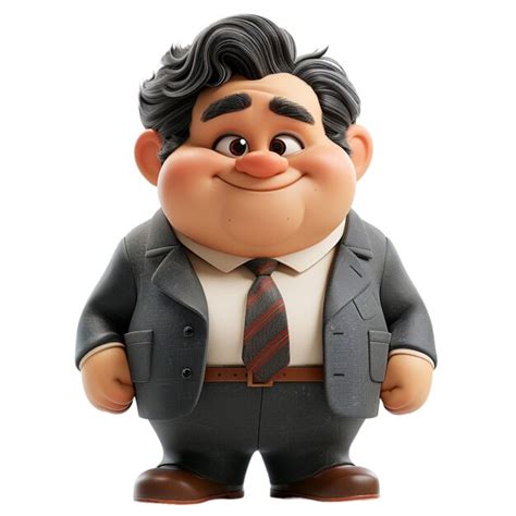 Premium Photo 3d Illustration Cartoon Fat Businessman Boss Character