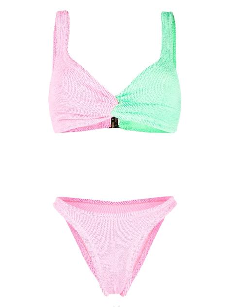 Hunza G Duo Chelsea Crinkled Finish Bikini Set Farfetch