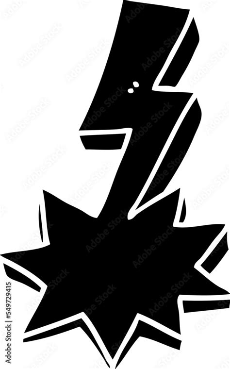 Cartoon Lightning Strike Stock Vector Adobe Stock