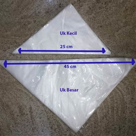 Jual Plastik Segitiga Uk Besar 1 Pak 100 Pc Piping Bag Segi Tiga