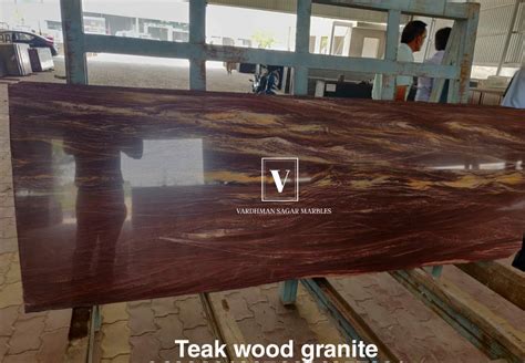 Polished Big Slab Vardhman Teak Wood Granite Thickness 25 Mm At Rs