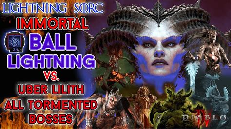 Diablo Ball Lightning Sorcerer Vs Uber Lilith All Tormented