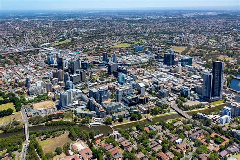 Aerial Stock Image Parramatta City