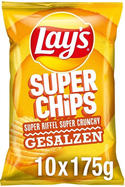 Lay S Superchips Gesalzen Knusprig Gesalzene Kartoffelchips F R Eine