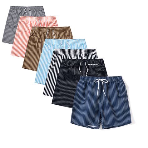 Caitzr Mens Slim Fit Swim Shorts Swim Trunks 7 Inch Quick Dry Mens