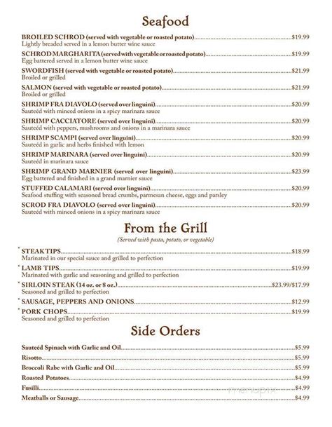 Menu of Sabatino's in Wakefield, MA 01880