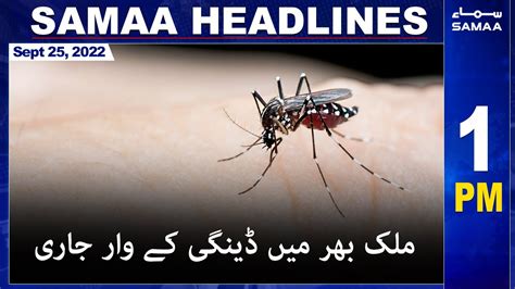 Samaa News Headlines 1pm 25 September 2022 Youtube