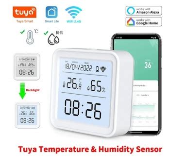 Tuya Wifi Temperature Humidity Sensor Accurate Monitoring