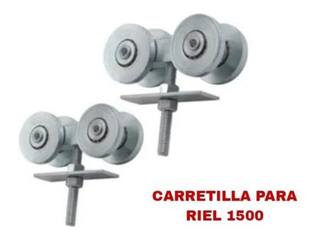 Juego De Carretilla Para Riel Portones Pesados Kit Pz Env O Gratis