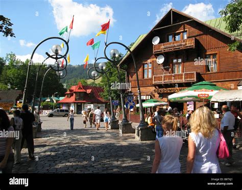 Poland Zakopane town Krupowki Street Stock Photo - Alamy